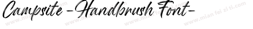 Campsite - Handbrush Font字体转换